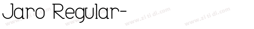 Jaro Regular字体转换